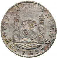 Mexico. 8 Reales, 1739-Mo MF. NGC AU - 2