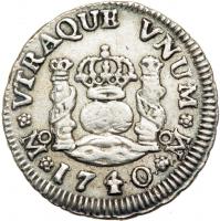 Mexico. ½ Real, 1740-Mo MF. VF - 2