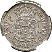 Mexico. 1 Real, 1750-Mo M. NGC AU55 - 2