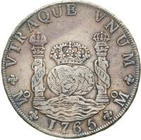 Mexico. 8 Reales, 1765-Mo MF. VF - 2