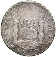 Mexico. 8 Reales, 1770-Mo FM. VF - 2