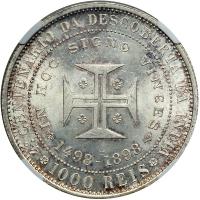 Portugal. 1000 Reis, 1898. NGC MS62 - 2