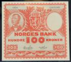 Norway SCWPM# 33a3, 1953 100 Kroner. PCGS Gem New 65PPQ