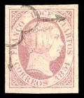 Spain, 1851, Isabella II, 12cu lilac. VF