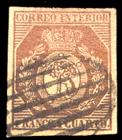 Spain, 1853, Madrid City Post, 1cu bronze. VF