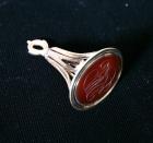 14K Yellow Gold, Carnelian Seal/Stamp