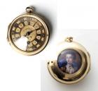 Rare Antique 18K Yellow Gold, Enamel Pocket Watch