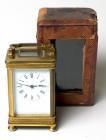 Carriage Clock With Leather Case