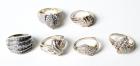 Collection of 6 Lady's Diamond, 10K Yellow Gold Rings