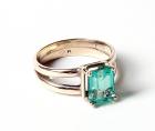 Lady's Emerald, 14K Yellow Gold Solitaire Ring