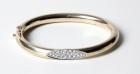 Diamond, 14K Yellow Gold Bangle Bracelet