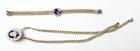 Amethyst, Diamond, 14K Yellow Gold Pendant/Necklace & Bracelet Suite