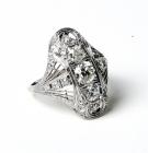 Lady's Edwardian Diamond, Platinum Ring