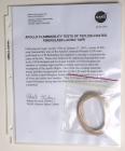 Apollo 1, 1967, Flamability Test Teflon Lacing and Kapton Insulation Samples