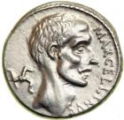 Roman Republic. P. Cornelius Lentulus Marcellinus, moneyer. AR Denarius minted at Rome, 50 BC. EF