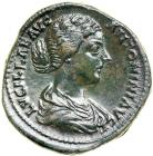 Lucilla, wife of Lucius Verus, AD 161-169. AE Sestertius minted at Rome by her father, Marcus Aurelius, c. AD 164-177. AEF