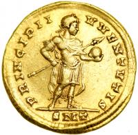 Constantine I, the Great, AD 307-337. Gold Aureus (4.31 g) minted at Ticinum, c. AD 320-321. VF-EF - 2