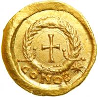 Aelia Eudocia, wife of Theodosius II, AD 402-450. Gold Tremissis (1.20 g) minted at Constantinople, c. AD 425-429. EF - 2