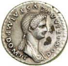 Domitia, wife of Domitian, AD 81-96. AR Denarius (3.36 g) minted at Rome, AD 82-83. VF