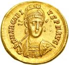 Arcadius, AD 383-408. Gold Solidus (4.42 g) minted at Constantinople, c. AD 402-403. AEF