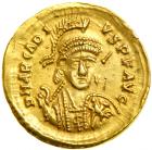 Arcadius, AD 383-408. Gold Solidus (4.43 g) minted at Thessalonica, AD 397-403. VF