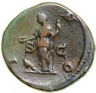 Julia Domna, wife of Septimius Severus, AD 193-211. AE Sestertius minted at Rome, AD 211. VF - 2