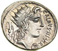 C. Coelius Caldus, moneyer. AR Denarius minted in Rome, 51 BC. EF - 2