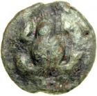 Aes Grave Series, c. 220 BC. AE Cast Uncia (12.35 g) minted at Luceria. F