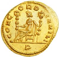 Aurelian, AD 270-275. Gold Aureus (4.52g) minted at Mediolanum, AD 270-271. EF - 2