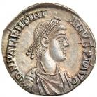 Roman Empire. Valentinian II, AD 375-392. AR Light Miliarense minted at Lugdunum, AD 388-392. EF