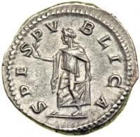 Diadumenian as Caesar, AD 217-218. AR Denarius minted at Rome. AEF - 2