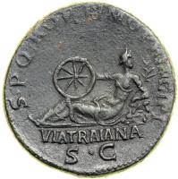 Roman Empire. Trajan, AD 98-117. AE Sestertius minted at Rome, AD 113. AEF - 2