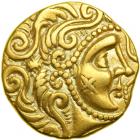 Celtic Gaul. Parisii. Gold Stater (7.29g) struck late 2nd to early 1st century BC. EF