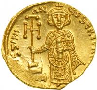 Justinian II, 685-695. Gold Solidus (4.22 g) minted at Constantinople. MS - 2