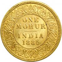 India. Mohur, 1885 (C). NGC MS62 - 2