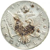 Russia. Ruble, 1749-MMA. NGC EF - 2