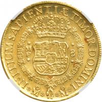 Mexico. 8 Escudos, 1744-Mo MF. NGC AU - 2