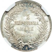 German New Guinea. ½ Mark, 1894-A. NGC MS65 - 2