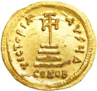 Heraclius, 610-641. Gold Solidus (4.50 g) minted at Constantinople. MS - 2