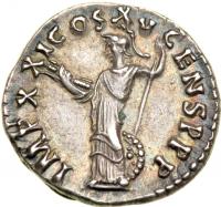 Domitian, AD 81-96. AR Denarius minted at Rome, AD 91. VF - 2