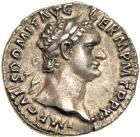 Domitian, AD 81-96. AR Denarius minted at Rome, AD 92. AEF
