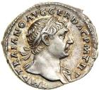 Trajan, AD 98-117. AR Denarius minted at Rome, AD 103-111. EF