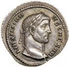 Galerius, as Caesar, AD 293-305. AR Argenteus minted at Ticinum, c. AD 295. EF