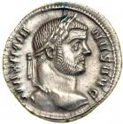 Maximianus, AD 286-305 (First Reign). AR Argenteus minted at Ticinum, c. AD 295. EF