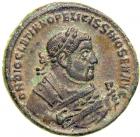 Diocletian, AD 284-305. AE Follis minted at Serdica, c. AD 305-306 after his abdication. EF