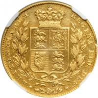 Great Britain. Sovereign, 1839. NGC EF - 2