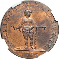 Great Britain-Warwickshire. Halfpenny, 1794. NGC MS64 - 2