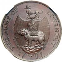 Great Britain-Warwickshire. Halfpenny, 1797. NGC MS65 - 2