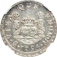 Mexico. Pillar 2 Reales, 1754-Mo M. NGC MS62 - 2