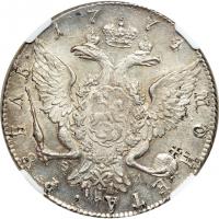 Russia. Ruble, 1774-SPA OD. NGC MS61 - 2